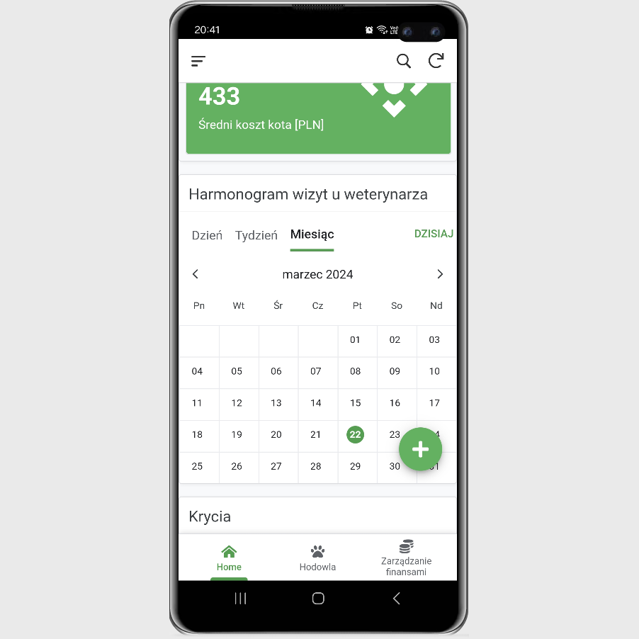 System zarządzania hodowlą kotów