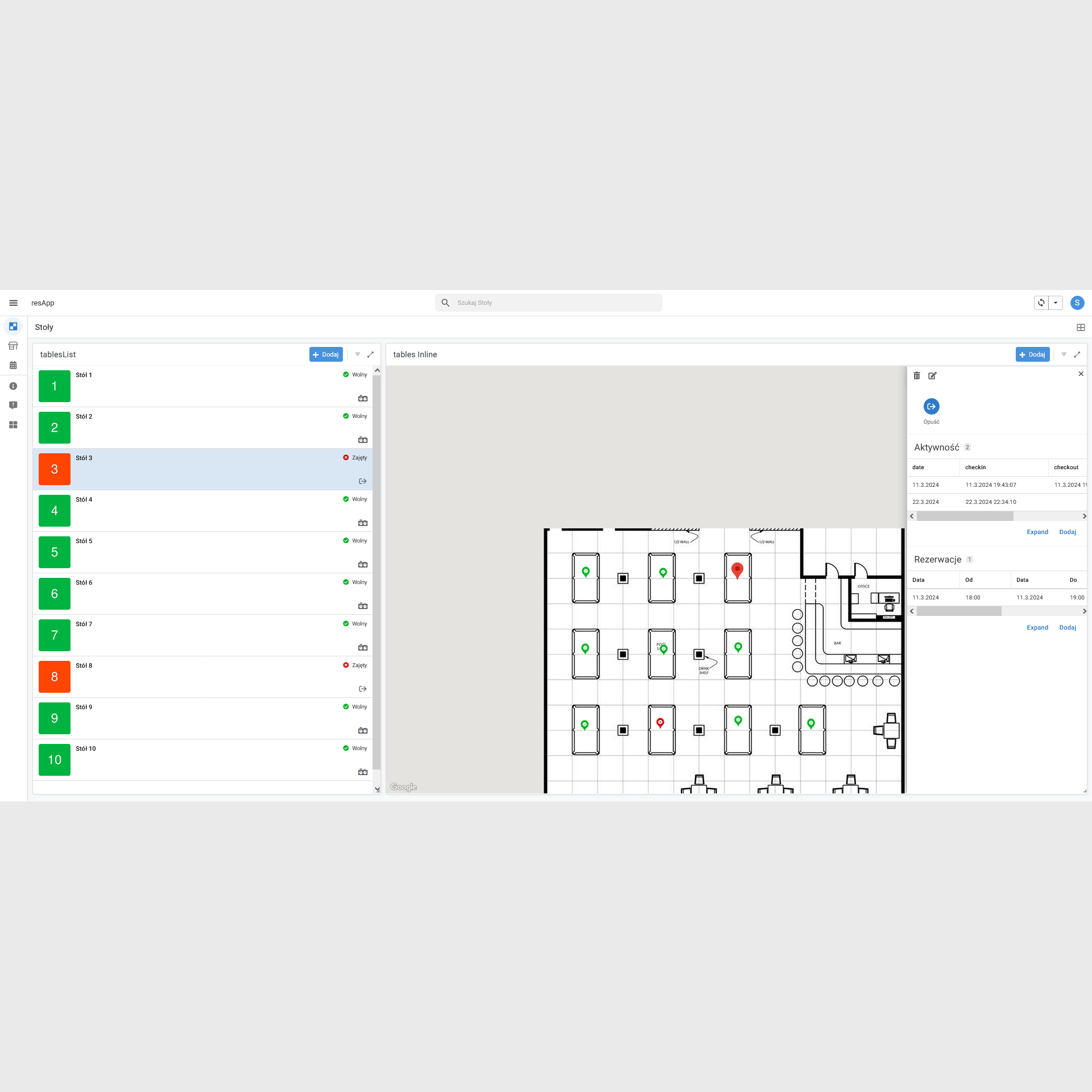 Zarządzanie rezerwacjami